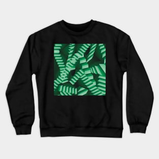 Liminal Stairs Green Crewneck Sweatshirt